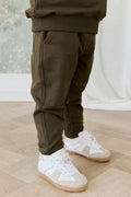 Organic Cotton Jalen Track Pant - Deep Olive