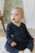 Organic Cotton Petal Wrap Top - Lisa Petite Indigo
