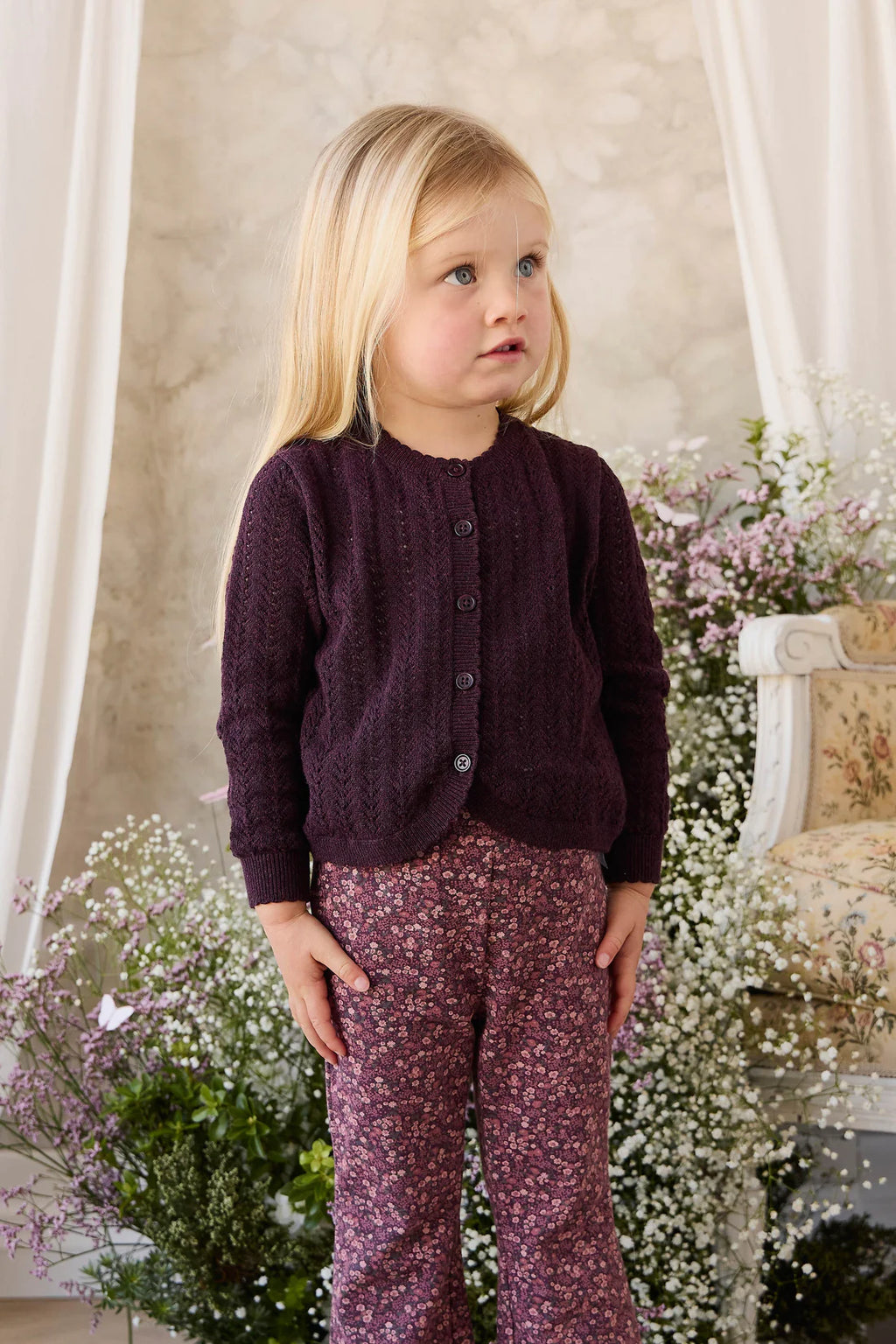 Organic Cotton Dominique Pant - Fig Floral