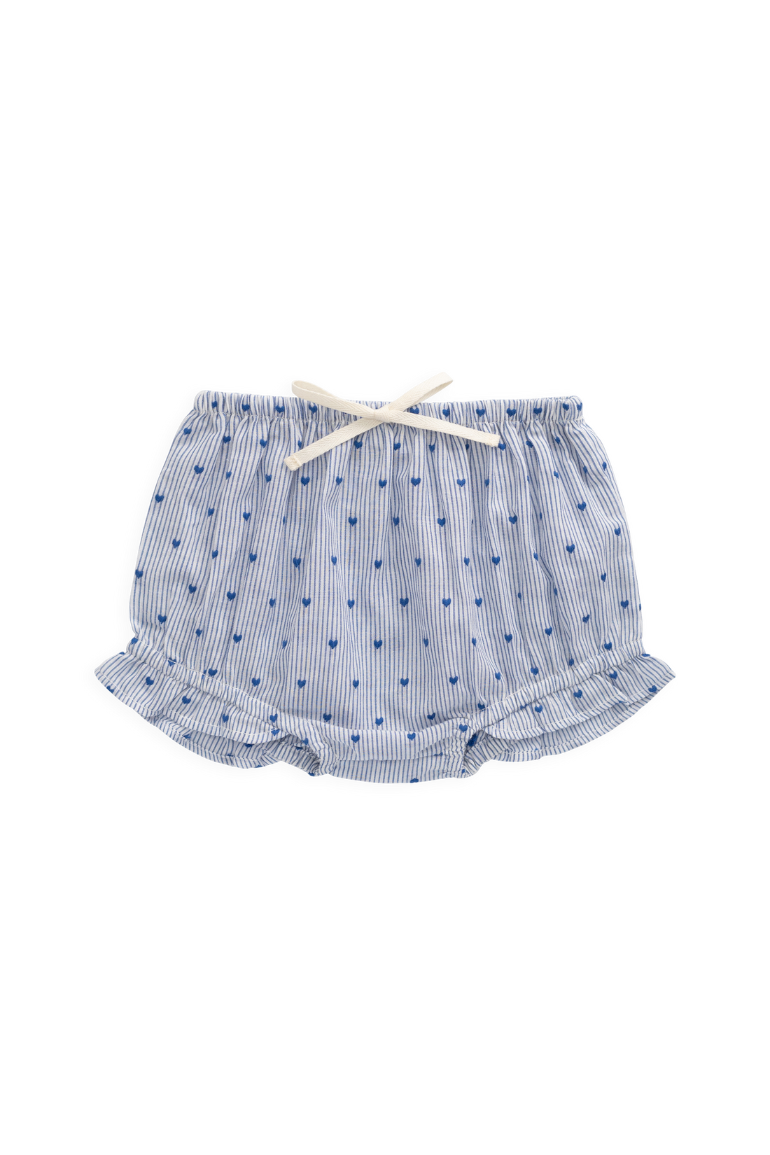 Organic Cotton Frill Bloomer - Mon Amour Stripe Indigo