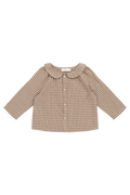 Organic Cotton Gabriel Top - Cabin Check Cocoa