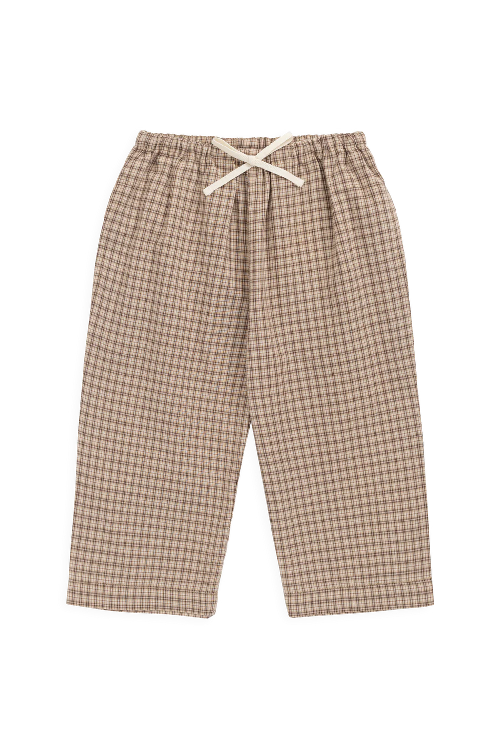 Organic Cotton Kenji Pant - Cabin Check Cocoa