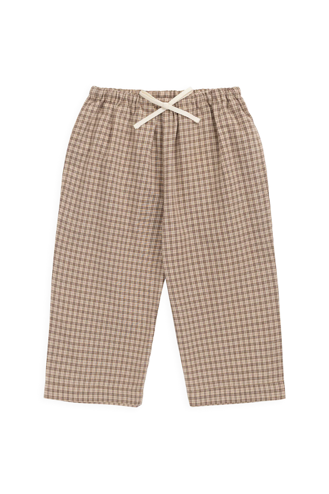 Organic Cotton Kenji Pant - Cabin Check Cocoa