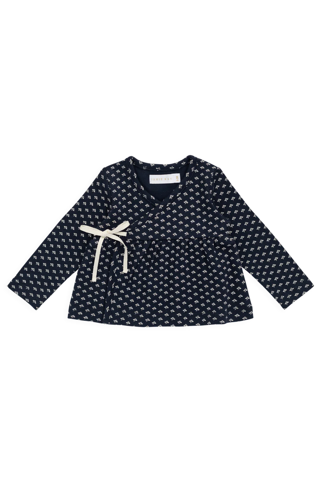 Organic Cotton Petal Wrap Top - Lisa Petite Indigo