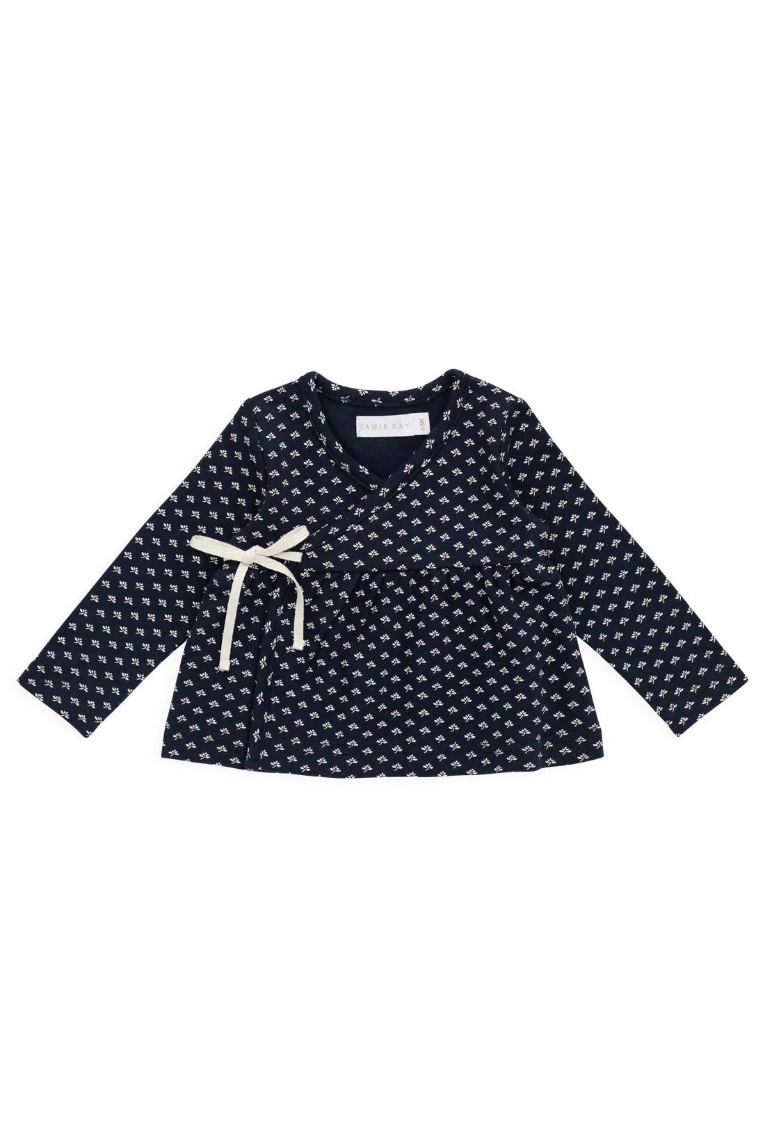 Organic Cotton Petal Wrap Top - Lisa Petite Indigo