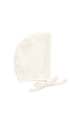 Organic Cotton Pointelle Bonnet - Parchment