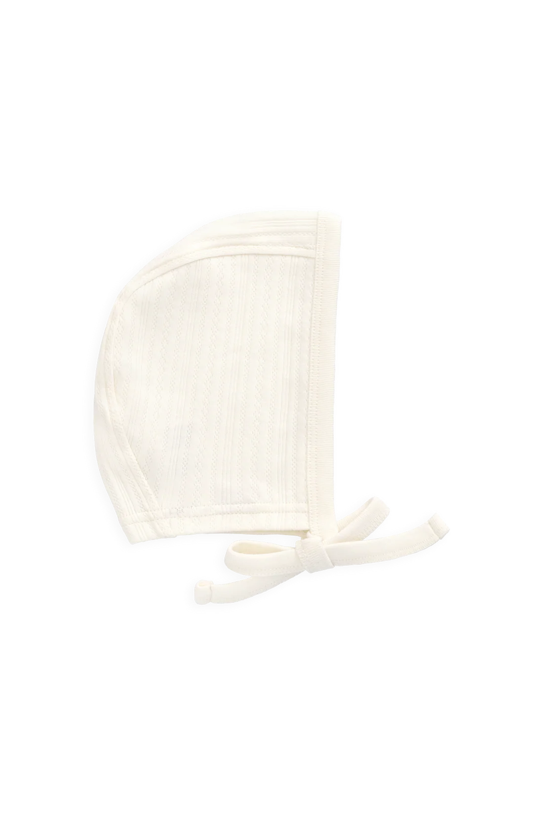 Organic Cotton Pointelle Bonnet - Parchment
