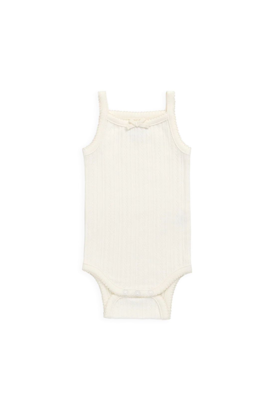 Organic Cotton Pointelle Singletsuit - Parchment