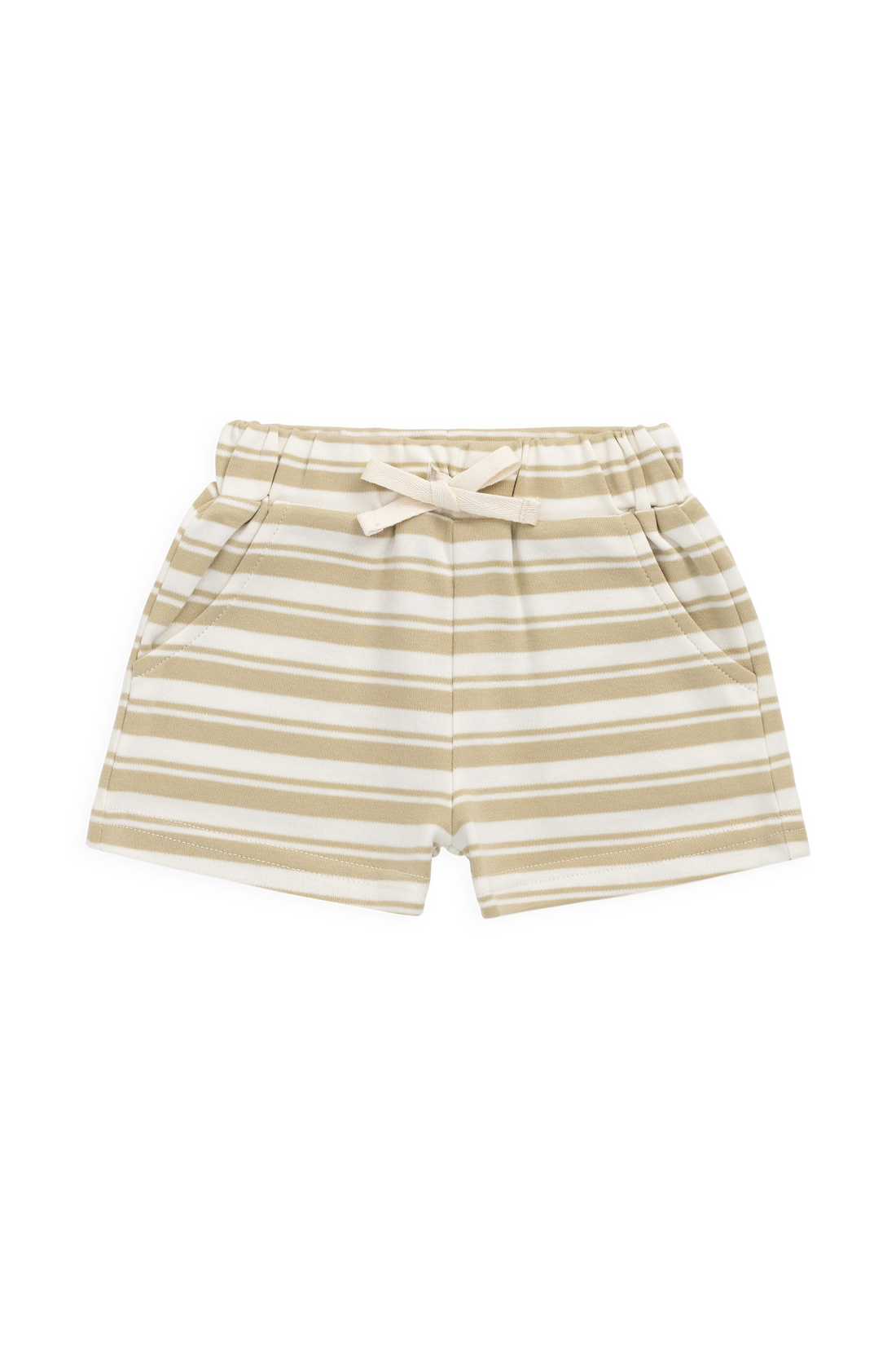 Pima Cotton Wesley Short - Double Stripe Hay/Cloud