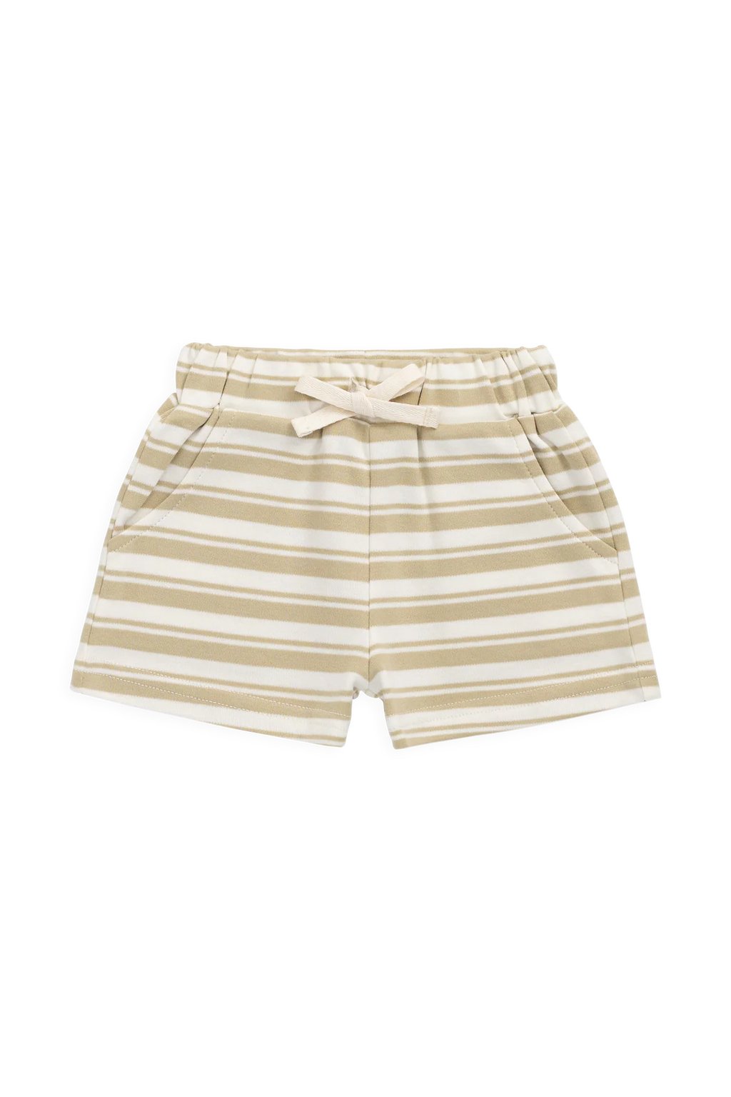 Pima Cotton Wesley Short - Double Stripe Hay/Cloud