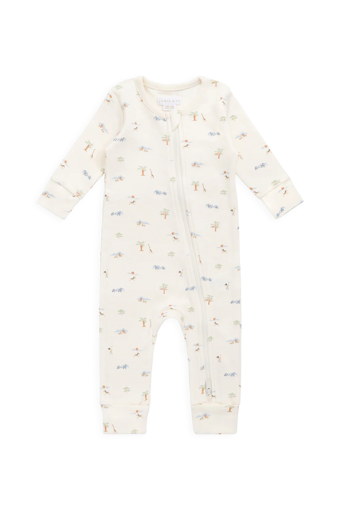 Organic Cotton Jude Onepiece - Savannah Animals Tofu